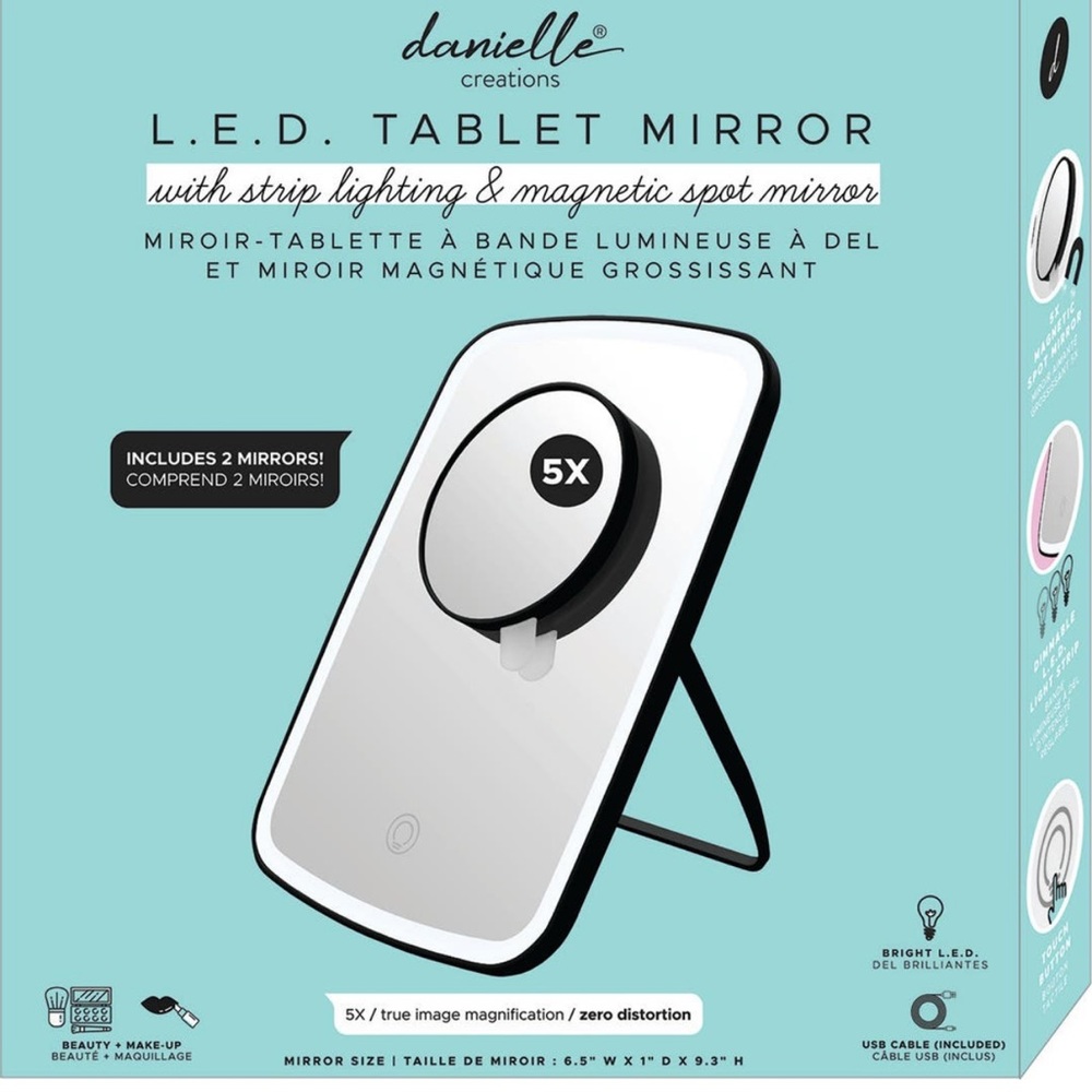 Brand New L.E.D. Tablet Mirror by Danielle Creations.